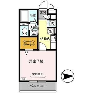1K 間取り図