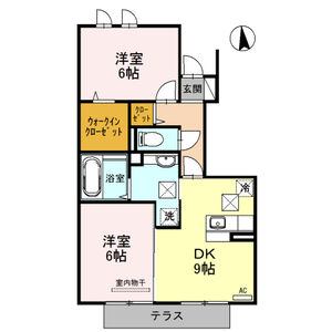 2DK 間取り図
