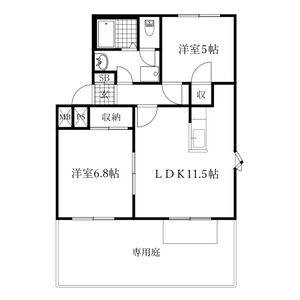 2LDK 間取り図
