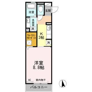 1K 間取り図