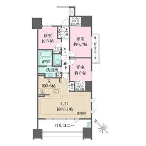 3LDK 間取り図