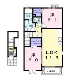 2LDK 間取り図