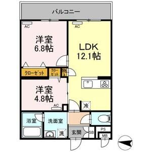 2LDK 間取り図