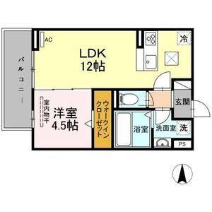 1LDK 間取り図