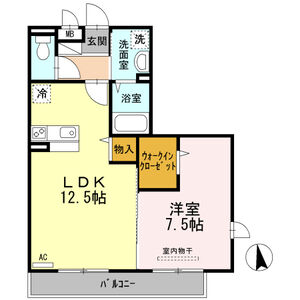 1LDK 間取り図