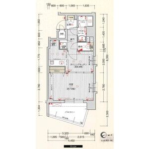 1DK 間取り図