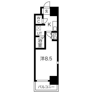 1K 間取り図