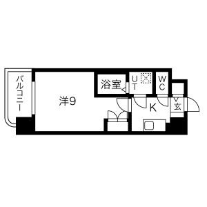 1K 間取り図