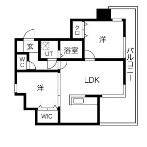 2LDK 間取り図