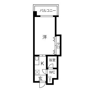 1K 間取り図