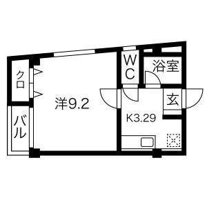 1K 間取り図