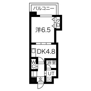 1K 間取り図