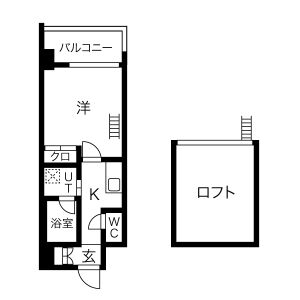 1K 間取り図