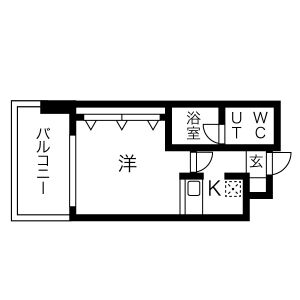 1K 間取り図