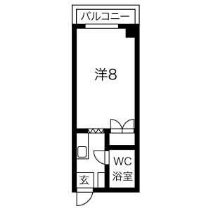 1K 間取り図
