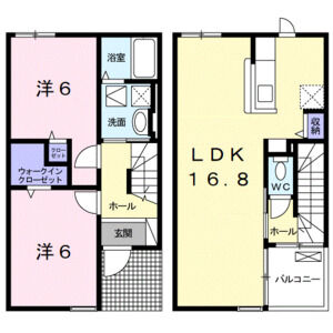 2LDK 間取り図