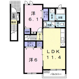 2LDK 間取り図