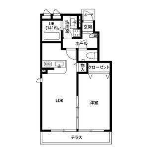 1LDK 間取り図