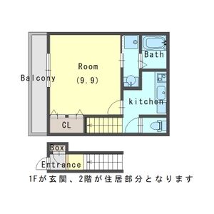 1K 間取り図