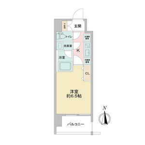 1K 間取り図