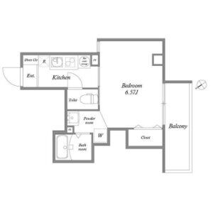 1K 間取り図