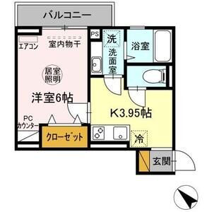 1K 間取り図
