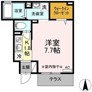 1K 間取り図