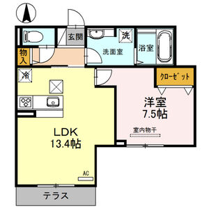 1LDK 間取り図