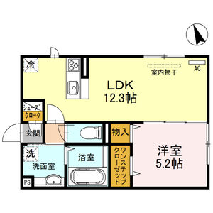 1LDK 間取り図