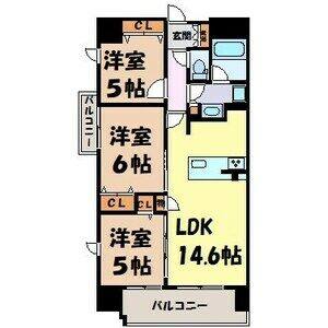 3LDK 間取り図