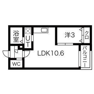1LDK 間取り図