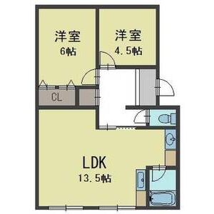 2LDK 間取り図