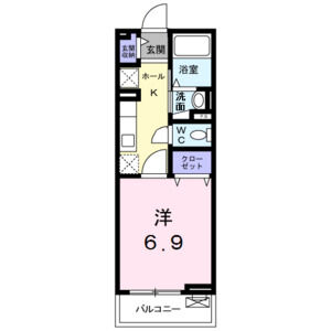 1K 間取り図