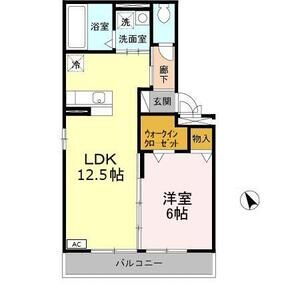 1LDK 間取り図