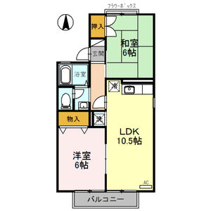 2LDK 間取り図