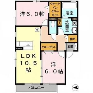 2LDK 間取り図