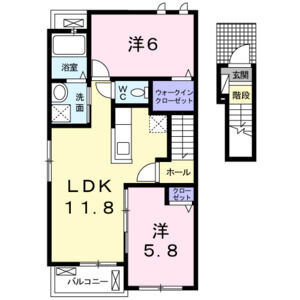 2LDK 間取り図