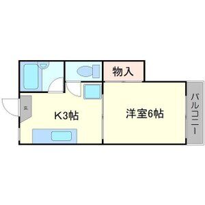1K 間取り図