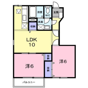 2LDK 間取り図