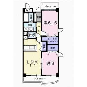 2LDK 間取り図