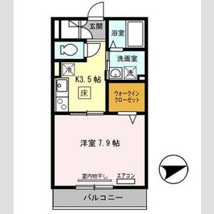 1K 間取り図
