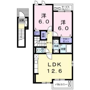 2LDK 間取り図