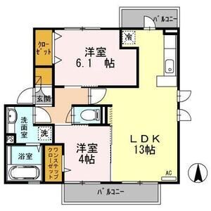 2LDK 間取り図