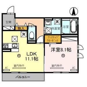 1LDK 間取り図