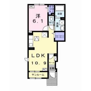 1LDK 間取り図