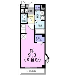 ワンルーム 間取り図