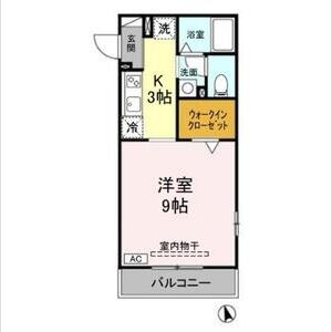 1K 間取り図