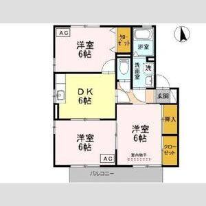 3DK 間取り図