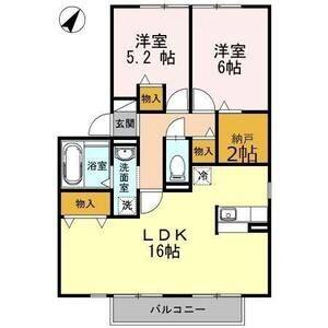 2LDK 間取り図