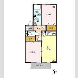 2DK 間取り図